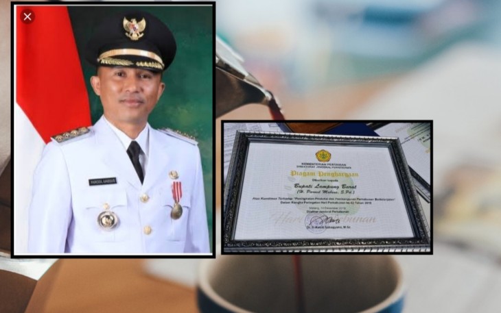Bupati Parosil Terima Penghargaan Pembangunan Perkebunan