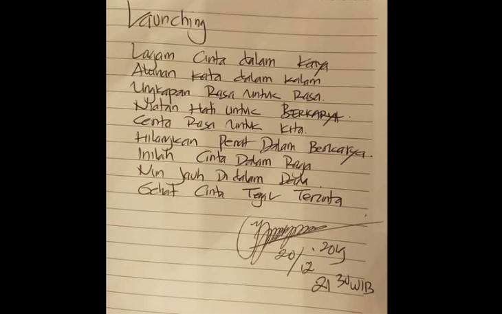 Bait Puisi Bermakna Karya Wakil Walikota Tegal
