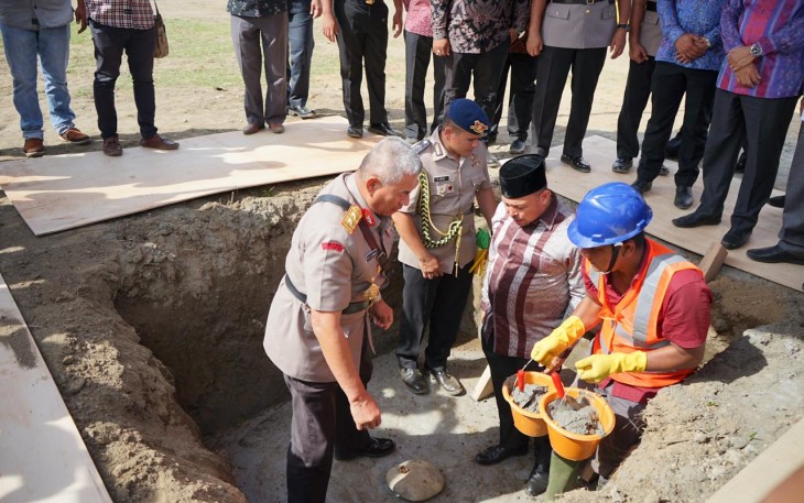 Polda Aceh Peletakan Batu Pertama Mapolres Pildie Jaya