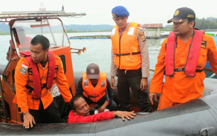 Syahril (45) pasca dievakuasi