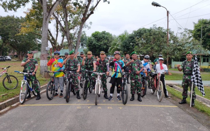 Kodim 0209/LB Laksanakan Gowes Bareng Personel dan ISSI Labuhanbatu