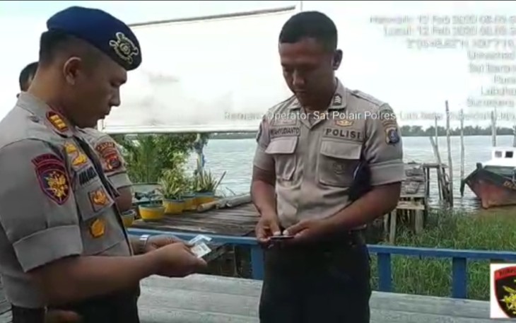 Kasat Polair Polres Labuhanbatu cek kelengkapan personel