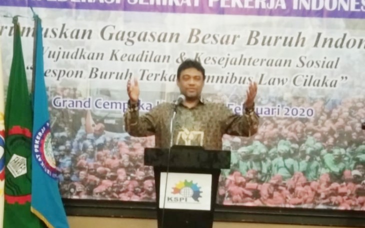 Presiden Konfederasi Serikat Pekerja Indonesia (KSPI) Said Iqbal