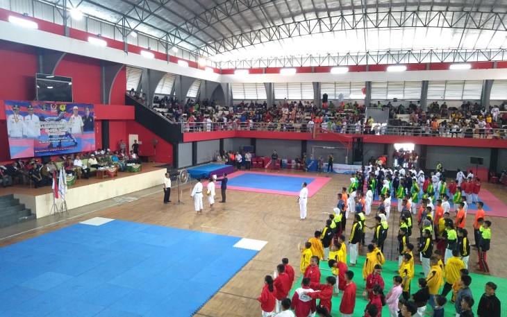 Upacara pembukaan Kejuaraan Karate Terbuka Bupati Blitar Cup ke- V se- Jawa Timur tahun 2020