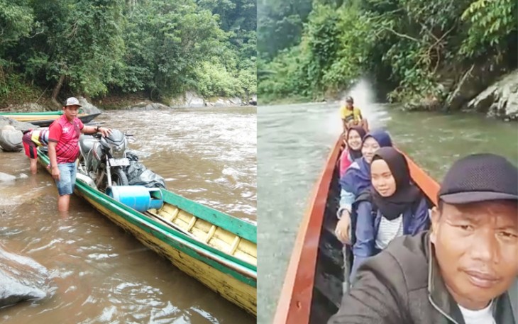 Akses Transportasi Sungai Masih Jadi Andalan Warga
