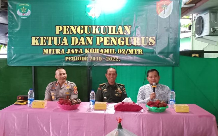 Pengukuhan Pengurus Mitra Jaya oleh Danramil 02/Matraman