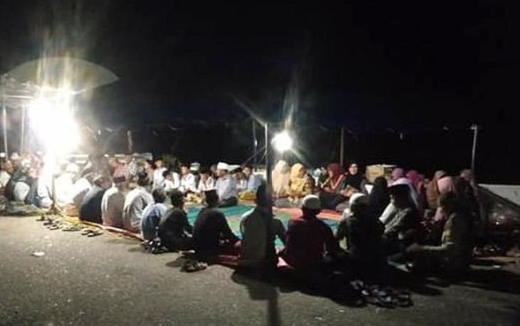 Warga Baca Yasin di Lokasi Hilangnya Prajurit TNI AD Aceh Singkil
