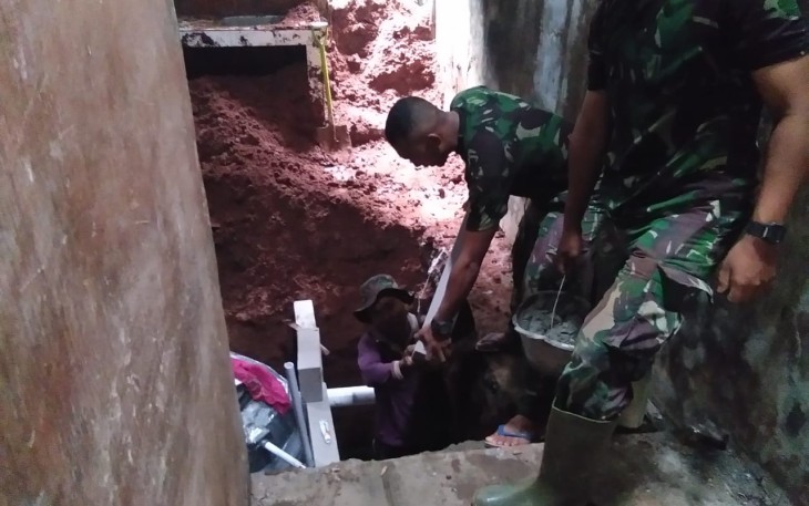 Satgas TMMD 107 Kodim 0508/Depok Rehab Rumah Satpam Salah Satu Rumah Sakit Swasta