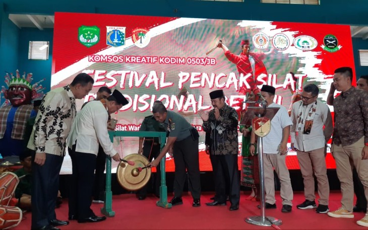 Kodim 0503/JB Bersama Tiga Pilar Jakarta Barat Gelar Pencak Silat