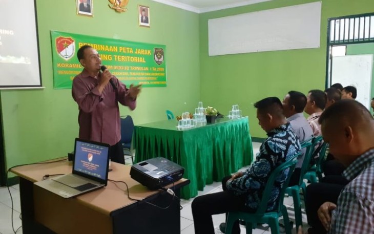 Danramil 06/KD Gelar Pembinaan Peta Jarak Jaring Teritorial Triwulan 1 TA 2020
