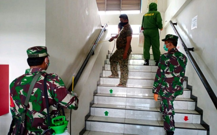 7 Koramil di Kodim 0503/JB Terus Lakukan Pencegahan Covid-19 