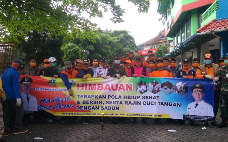 Koramil 03/Serpong Lakukan Penanggulangan Penyebaran Virus Corona