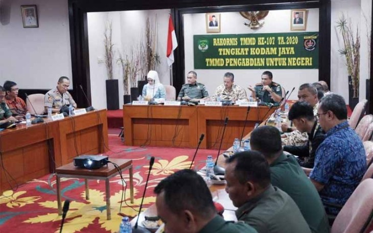 Komando Distrik Militer 0508/Depok bersama Pemerintah Kota Depok Menggelar Rapat Koordinasi Kesiapan Tentara Manunggal Membangun Desa (TMMD) ke-107