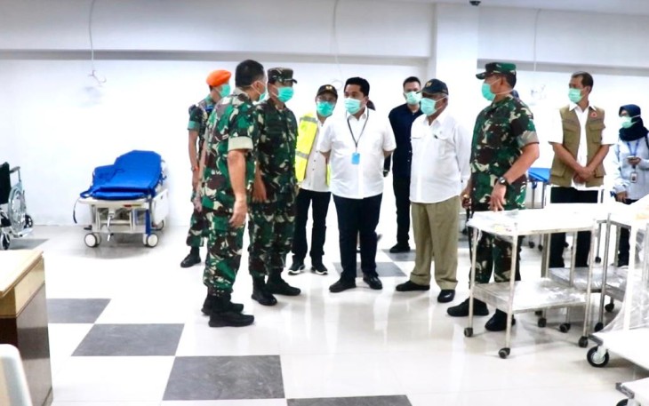 Panglima TNI Tinjau RS Darurat Wisma Atlet Kemayoran