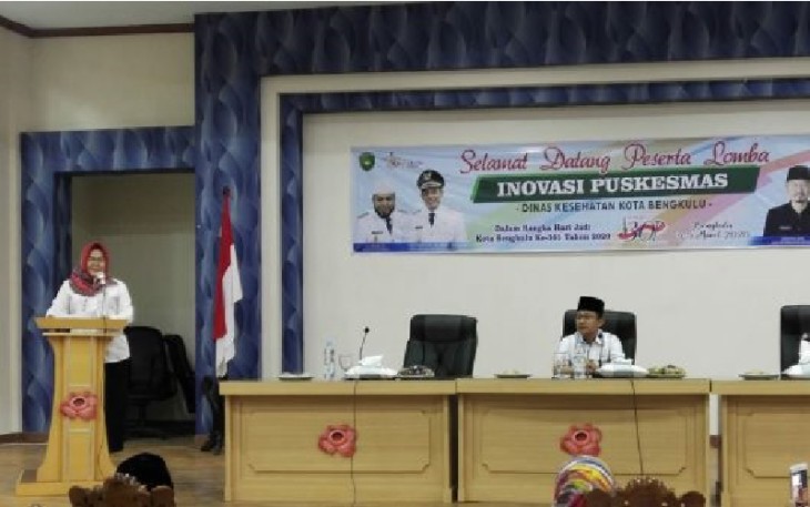 Kepala Dinas Kesehatan Kota Bengkulu Susilawaty Saat Memberikan Sambutan 