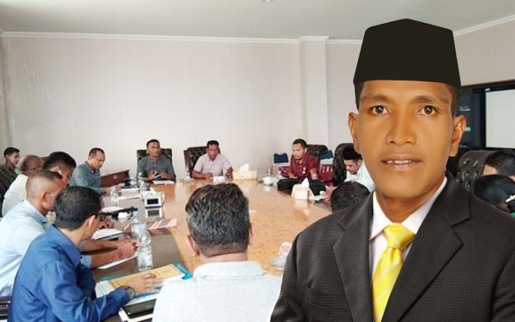 Wakil Ketua Komisi III DPRD SBB Maluku Asmat Tamalene saat gelar RDP bersama perwakilan PT Mutu Utama Konstruksi