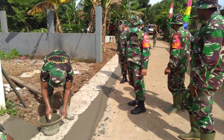 Satgas TMMD 107 Kodim 0508/Depok Optimis Tuntaskan Saluran Air Tepat Waktu