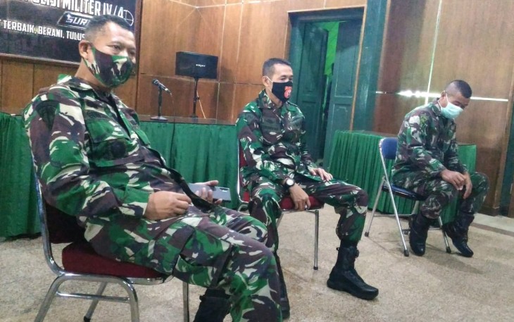 Denpom IV/4 Surakarta saat gelar jumpa pers terkait kasus penyalahgunaan narkoba oleh dua oknum anggota TNI 