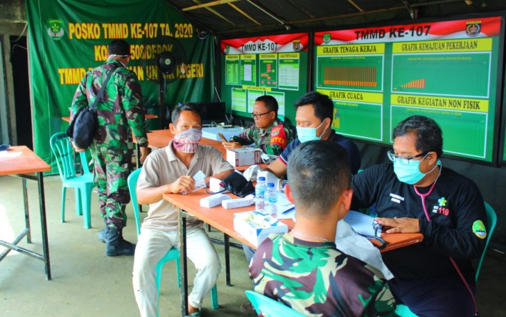 Satgas TMMD Diperiksa Kesehatanya Tiap Seminggu Sekali 