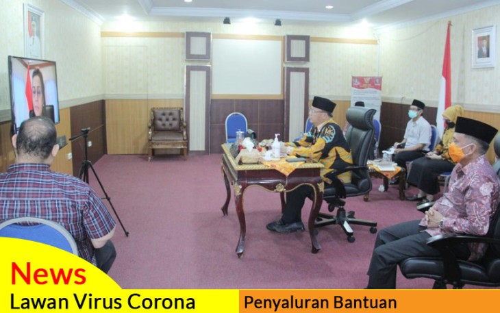Gubernur Bengkulu Rohidin Mersyah Vicon Bersama Mendagri