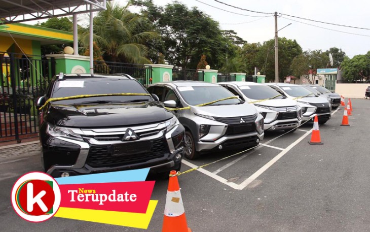 Sejumlah barang bukti kendaraan mobil yang sudah berhasil diamankan