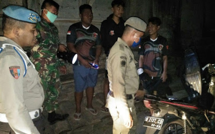 Sejumlah Pemuda Dibubarkan Patroli Gabungan
