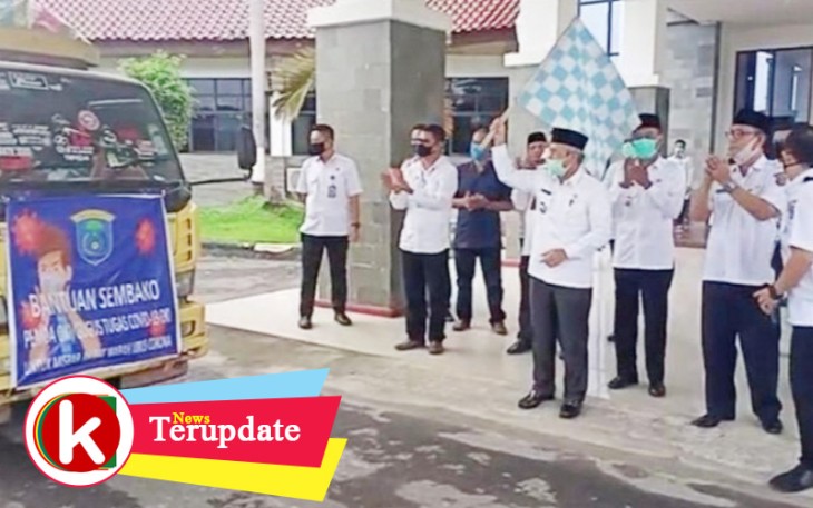 Pelepasan penyaluran bansos oleh Bupati OKI H.Iskandar SE
