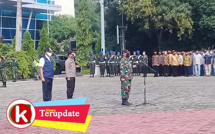 Dandim 0507/Bekasi Pimpin Apel Gelar Pasukan Dalam Rangka Pengamanan Kunjungan Kerja Presiden RI-1 di Mall Sumarecon Bekasi