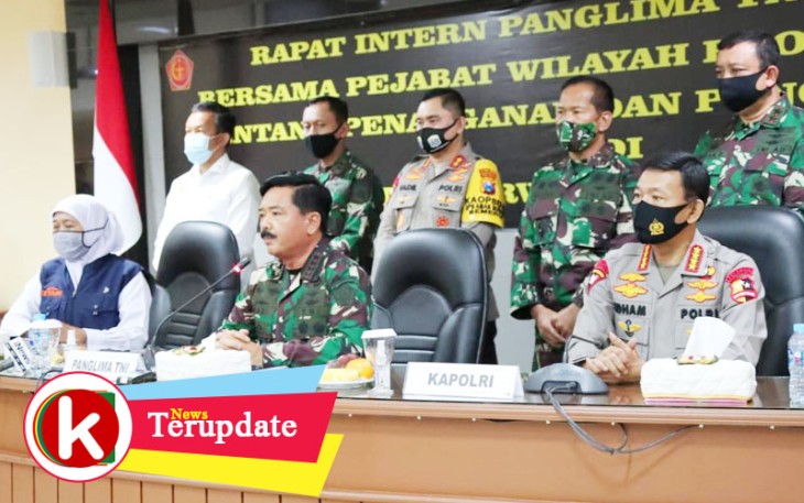 Panglima TNI dan Kapolri Pimpin Rapat Terkait Penanganan Covid-19 di Jawa Timur