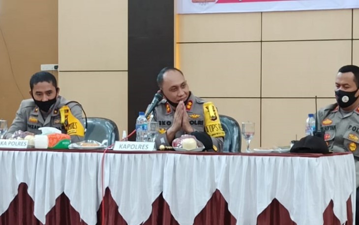 Kapolres Lhokseumawe AKBP Eko Hartanto saat gelar silaturahmi