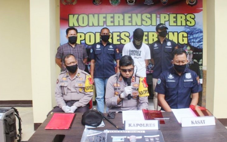 Tersangka dan Barang Bukti saat diamankan