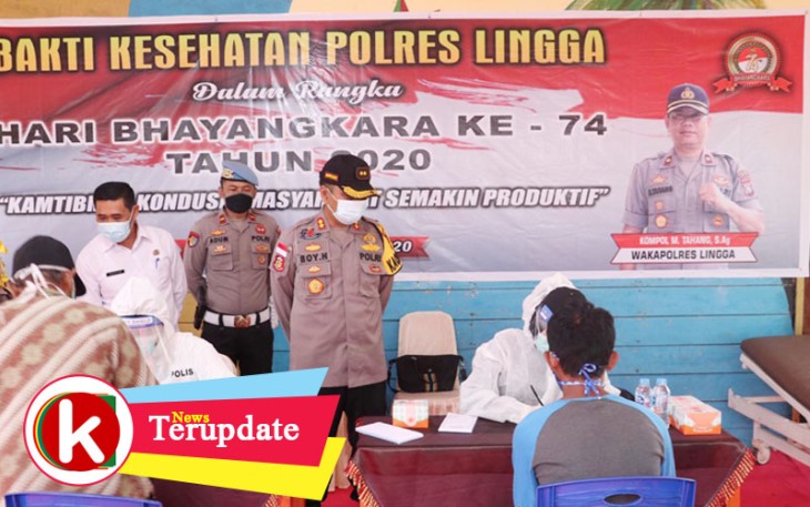 Bhakti Kesehatan Polres Lingga Dalam Rangka Memperingati Hari Bhayangkara Ke-74