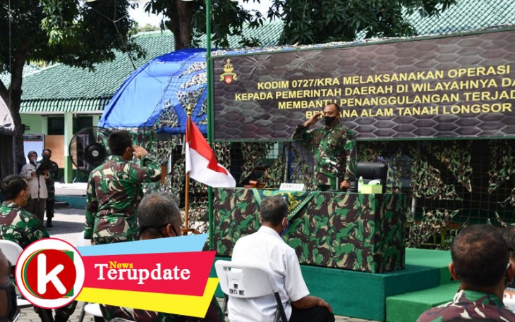 Kasrem 074/Warastratama Letkol Inf Yudi Purwanto mewakili Komandan Korem 074/Warastratama Brigjen TNI Rafael Granada Baay secara resmi menutup Latihan Posko I Kodim 0727/Karanganyar tahun 2020. (Foto : Istimewa)