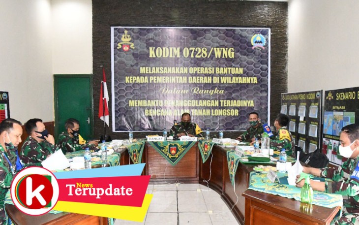 Korem 074/Warastratama menggelar Latihan Posko I Kodim 0728/Wonogiri.