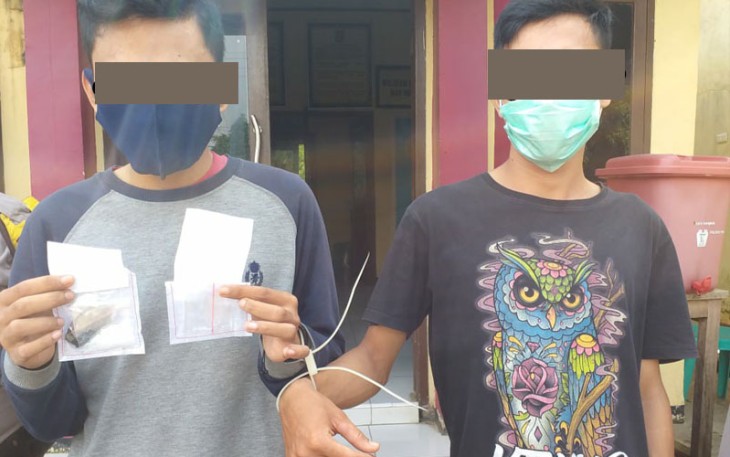 Tersangka dan Barang Bukti saat diamankan