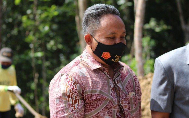 Kapala Desa Ngepoh Sambut TMMD 108 di Desanya dengan Semangat