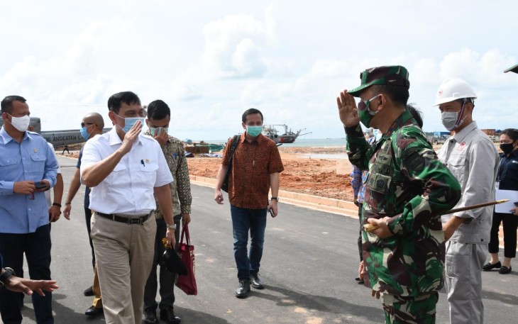 Danrem 033/WP Dampingi Kunker Menko Bidang Kemaritiman dan Investasi RI di Kabupaten Bintan