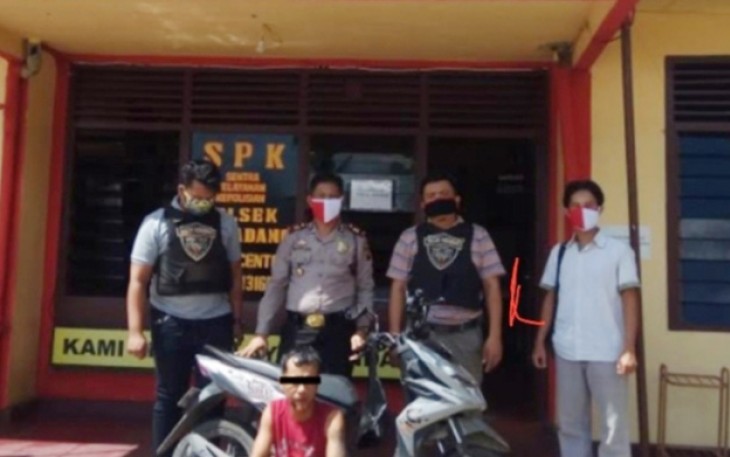 Tersangka dan Barang Bukti saat diamankan