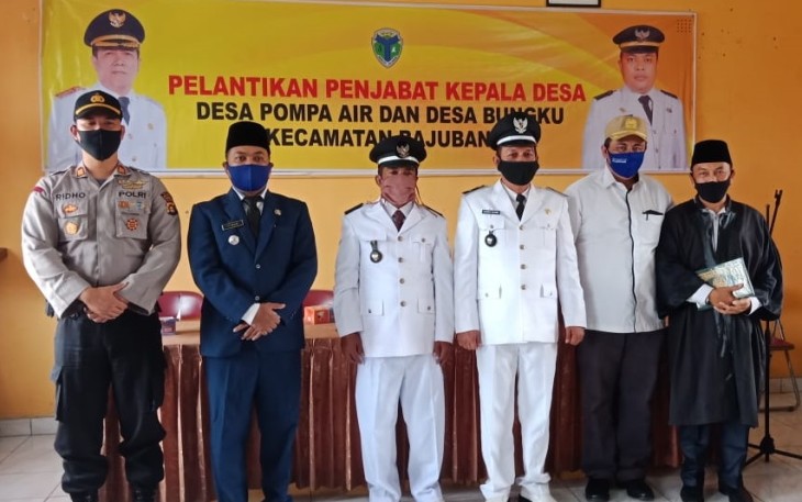 Camat Bajubang Lantik Dua Pjs Kades untuk Desa Pompa Air dan Desa Bungku