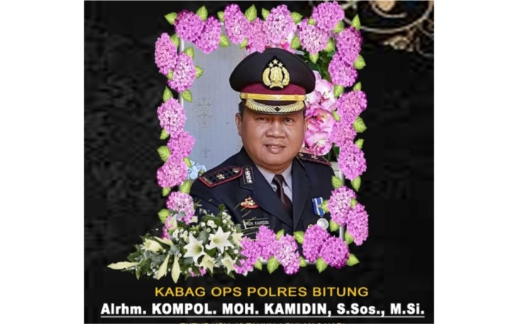 Polres Bitung Berduka Atas Meninggalnya Kabag Ops Kompol Moh. Kamidin