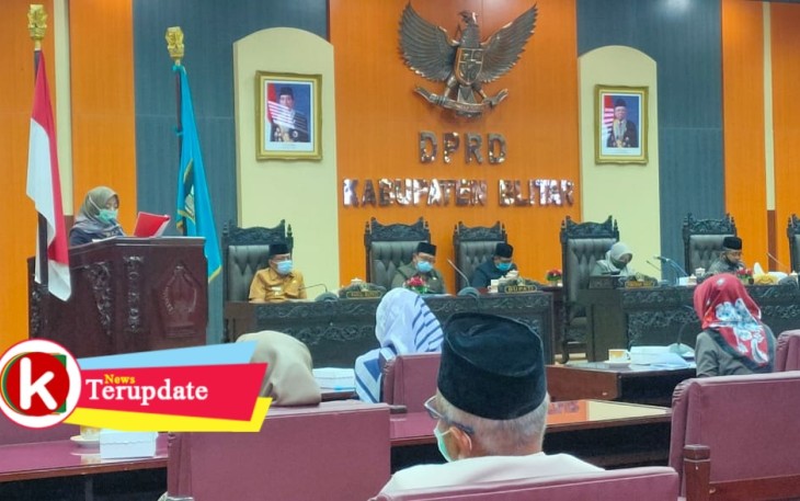 Rapat Paripurna DPRD Kabupaten Blitar, Selasa 7 Juli 2020 (foto: Faisal NR / Klikwarta.com)