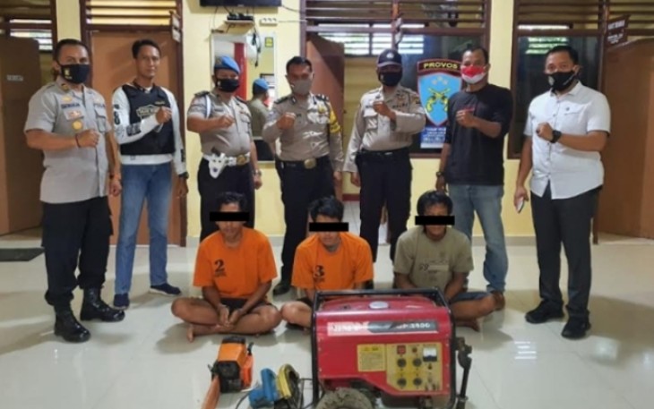 Tersangka dan Barang Bukti saat diamankan