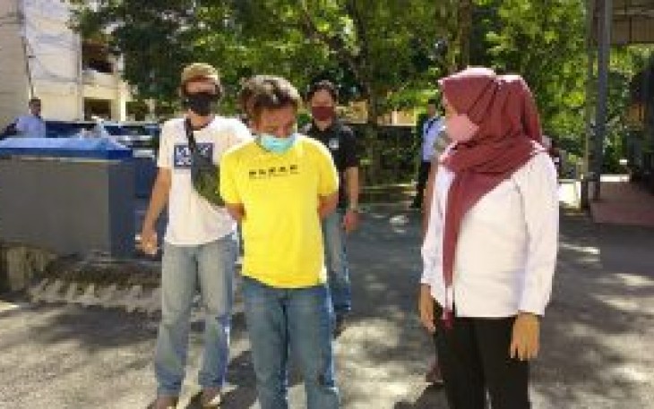 Tersangka saat diamankan