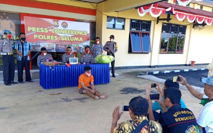 Polres Seluma Press Release Tersangka dan Barang Bukti 