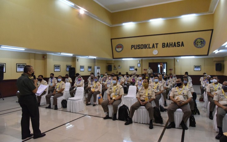 Pusdiklat Bahasa Badiklat Kemhan Laksanakan Tes Bahasa Bagi Calon Peserta PKA dan PKP
