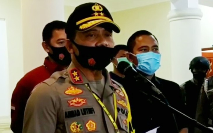 Kapolda Jawa Tengah Irjen Pol Ahmad Luthfi saat menggelar konferensi pers di Mako II Polresta Surakarta, terkait perkembangan kasus penyerangan di Kampung Mertodranan Pasar Kliwon Solo Jawa Tengah.