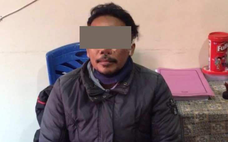 Terduga pelaku saat diamankan