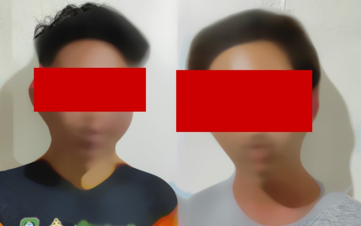 Dua Terduga Pelaku Curas saat diamankan