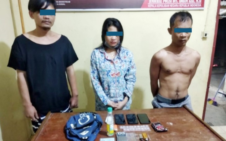 Tersangka dan Barang Bukti saat diamankan