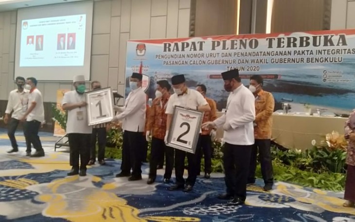 Pengundian Nomor Urut Pasangan Calon Gubernur dan Wakil Gubernur Provinsi Bengkulu 